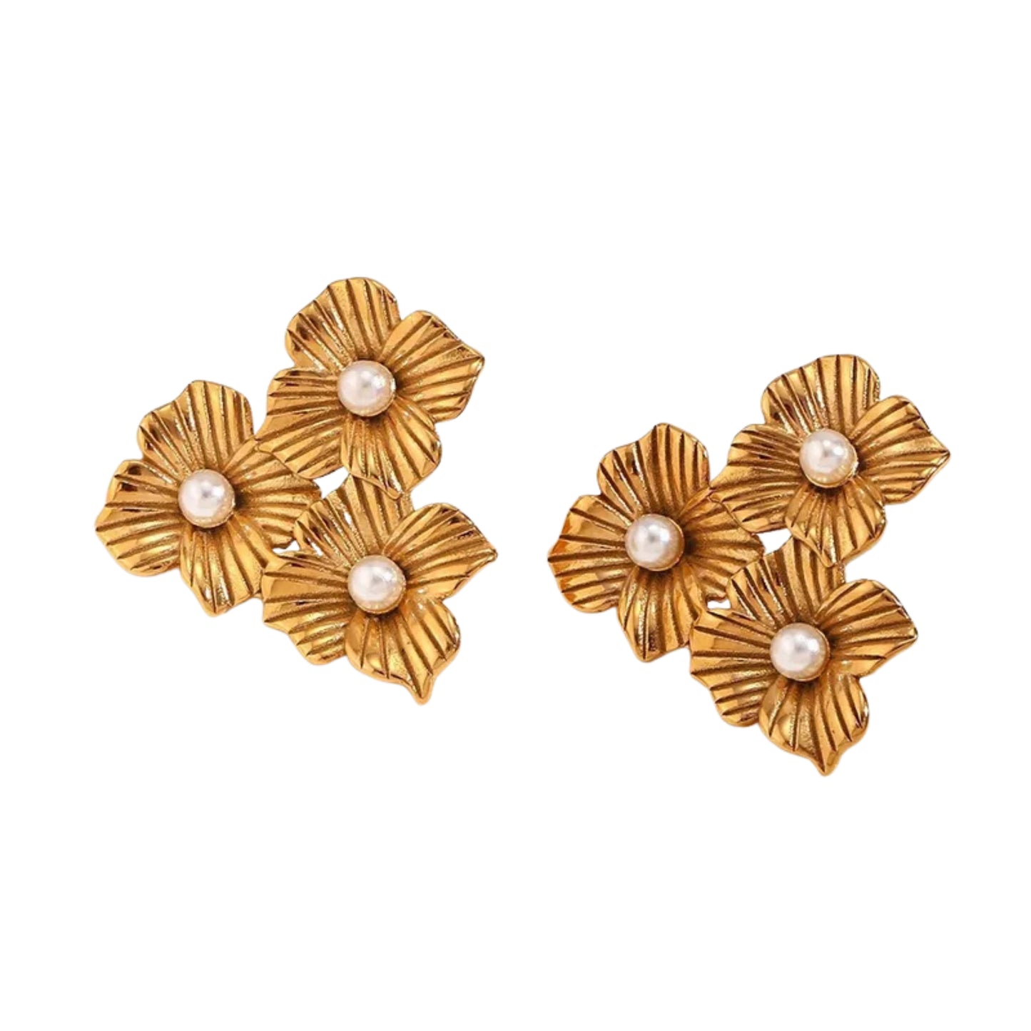 PENDIENTES DE TRES FLORES