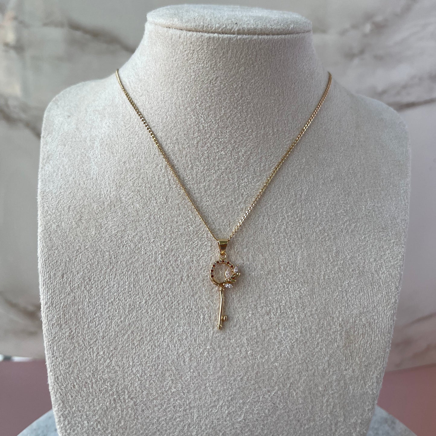 CADENA DE LLAVE Y OJA