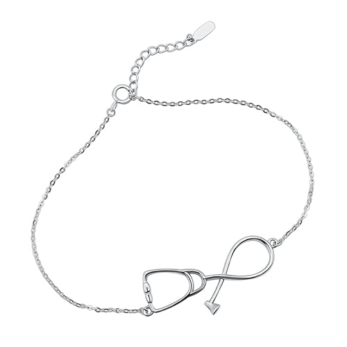 PULSERA DE PLATA - ESTETOSCOPIO