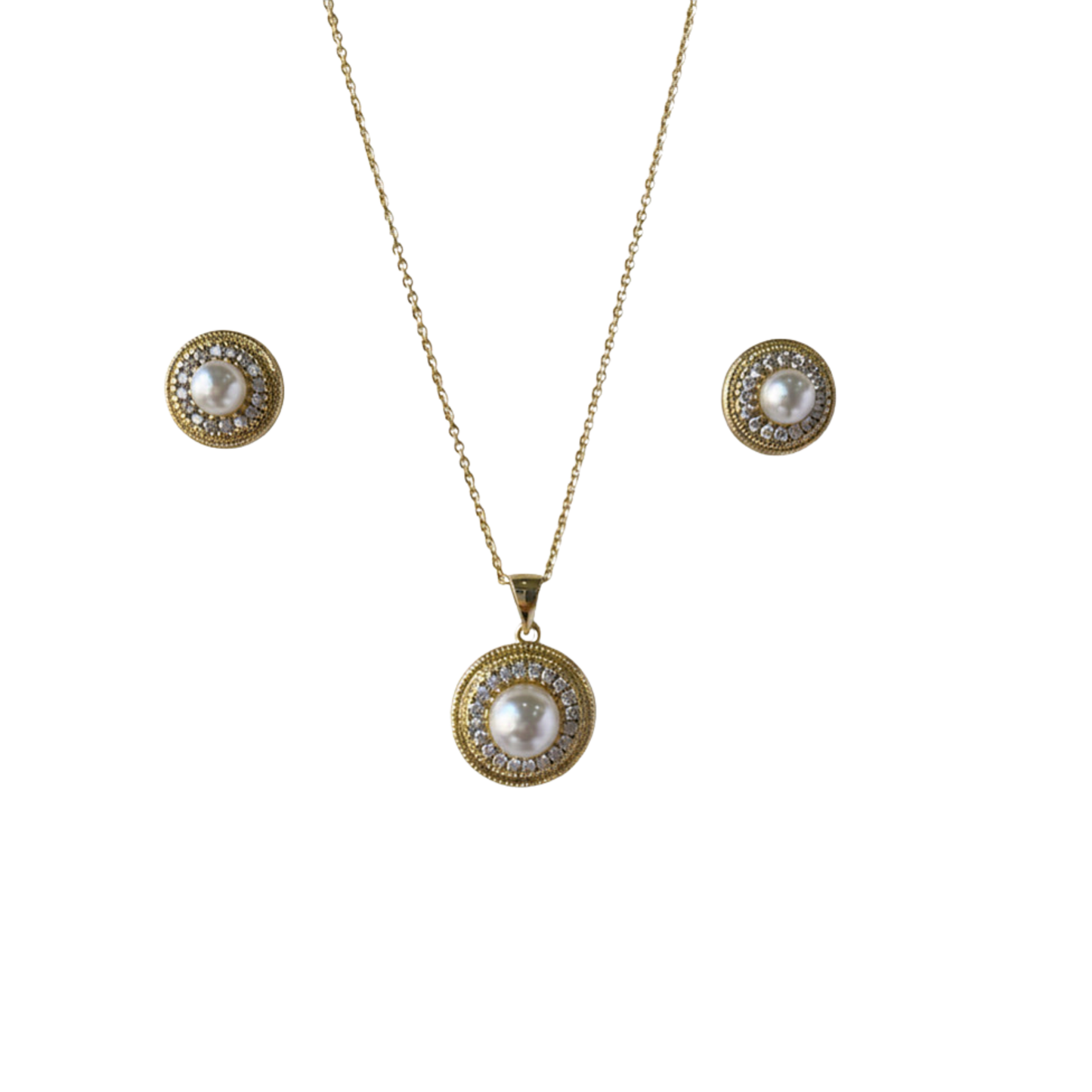 SET DE PERLAS CON CIRCON