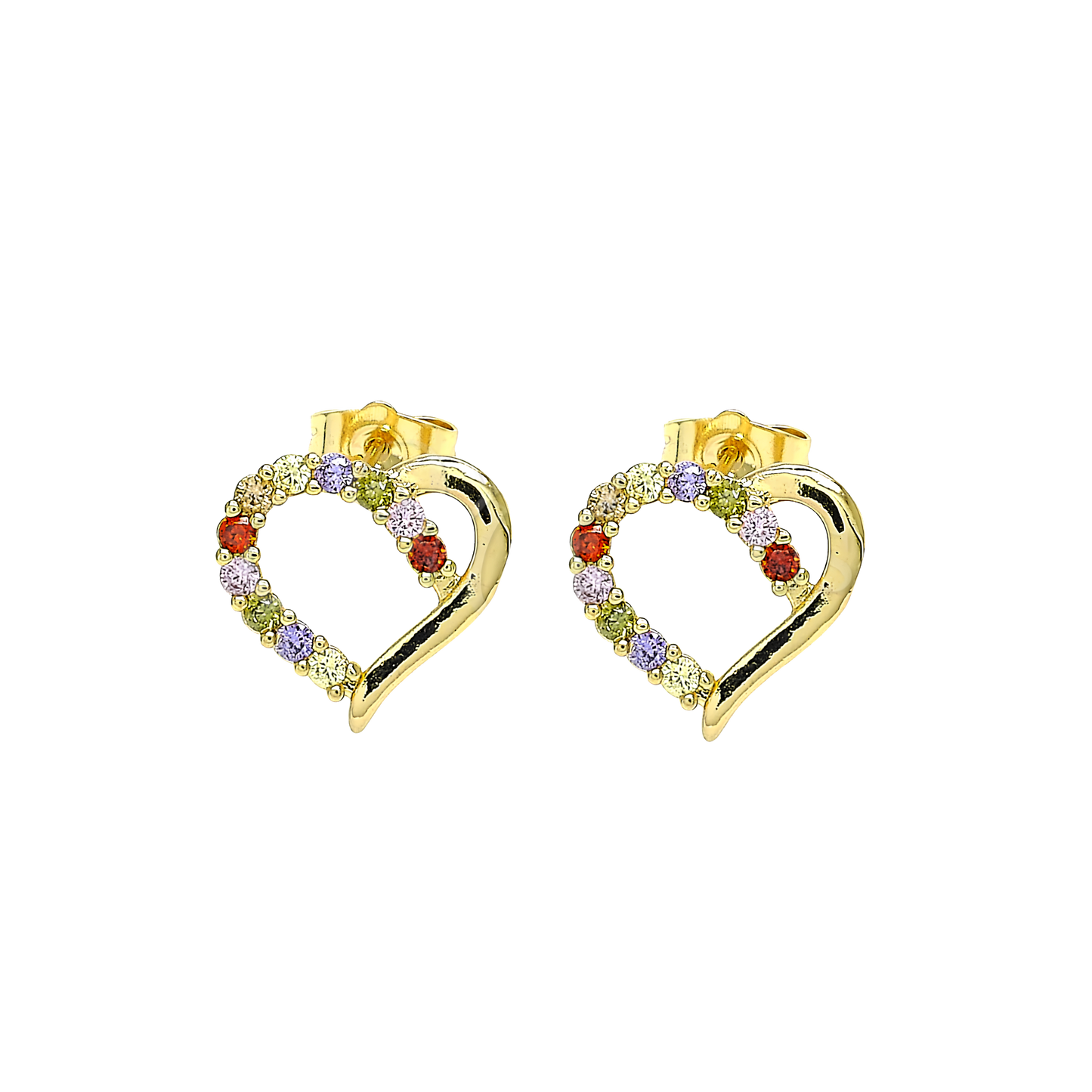 PENDIENTE CORAZON MULTICOLOR