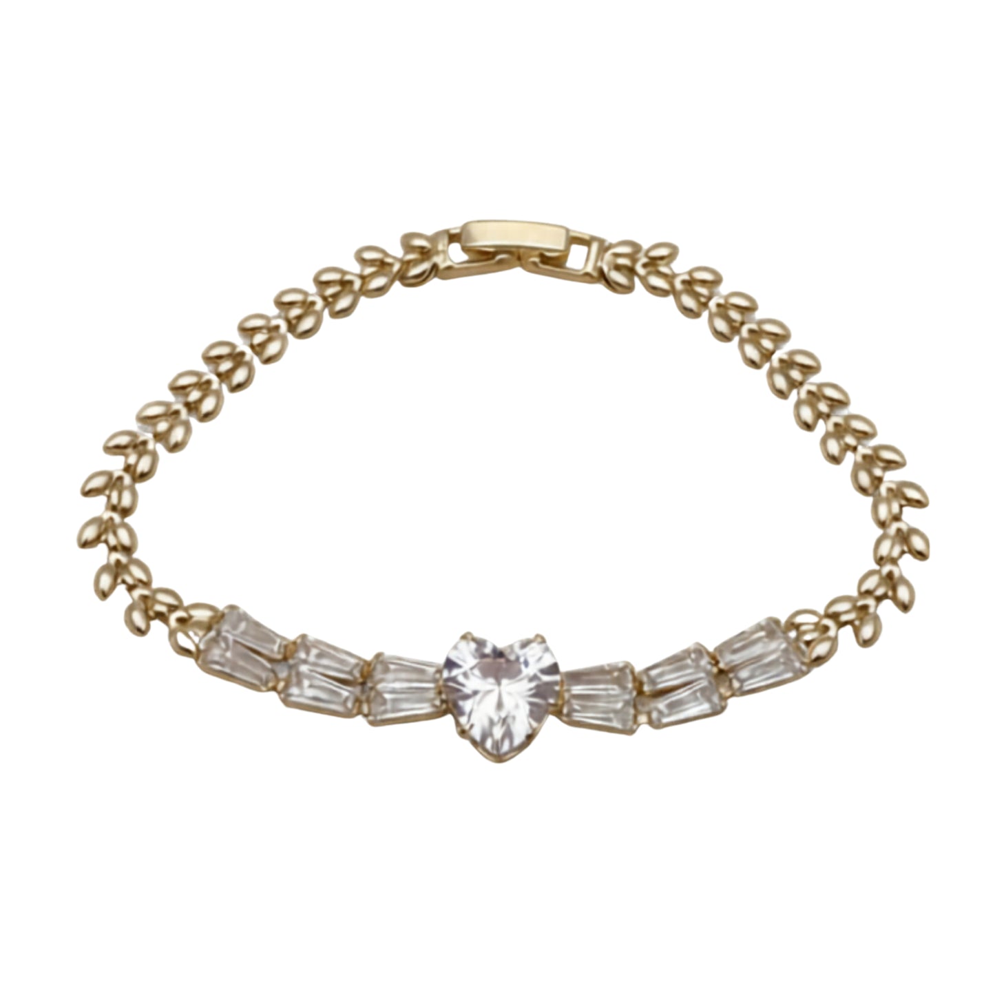 PULSERA  CORAZÓN CIRCONIA
