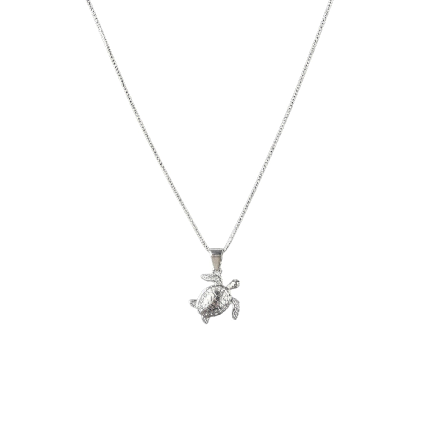 COLLAR DE PLATA CON CIRCONITAS CÚBICAS - TORTUGA